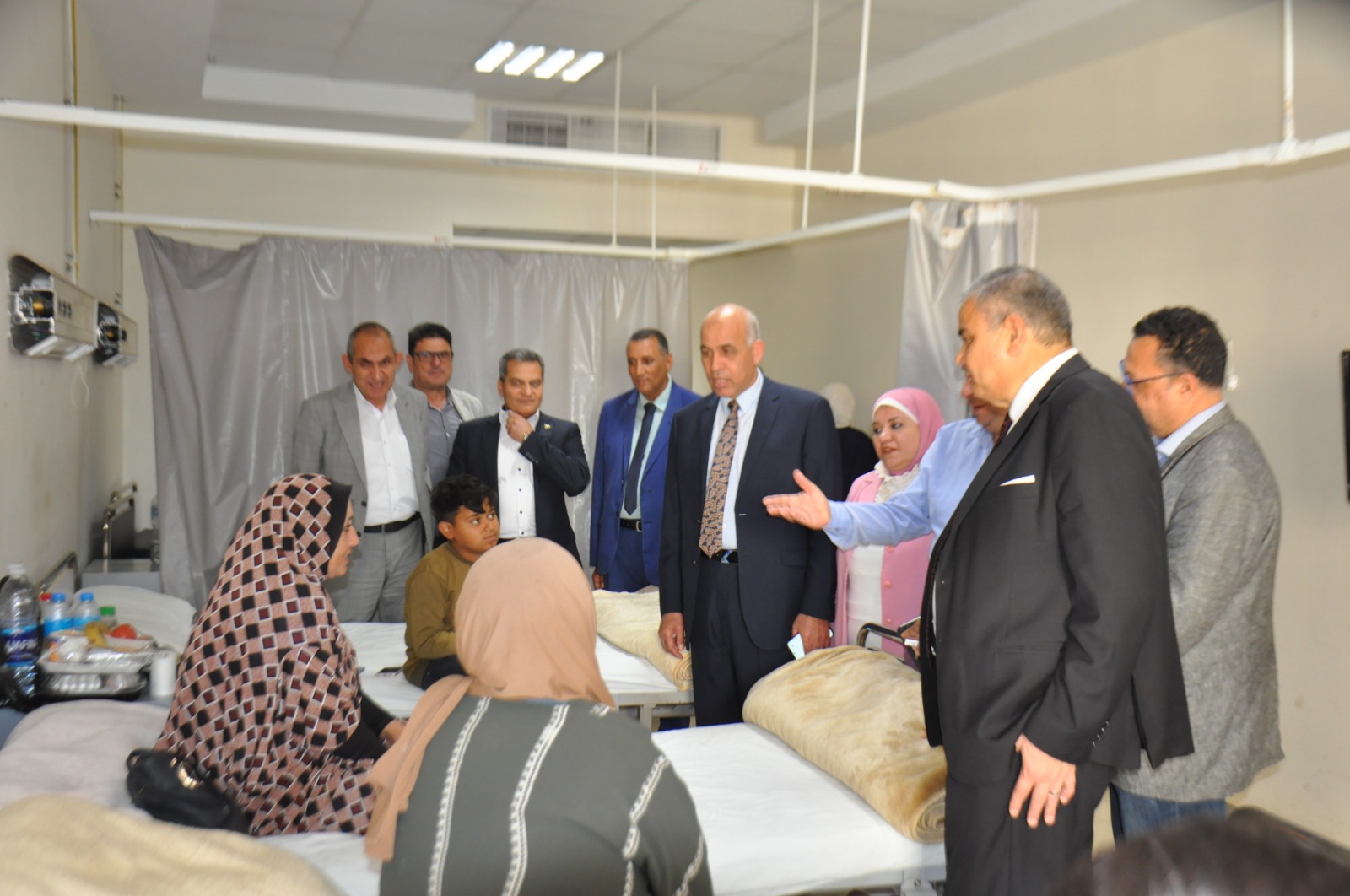 زيارة الاسر الفلسطينيين بمستشفى جامعة كفر الشيخ